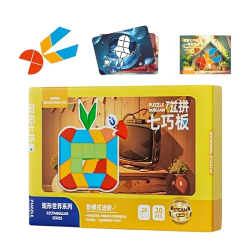 Juguetes Tangram Niños - Educativo Interactivo - Juego Mental de Tangram para Ninos - para Preescolares Ninos Ninas Fiestas Casa Aula Juegos Noche