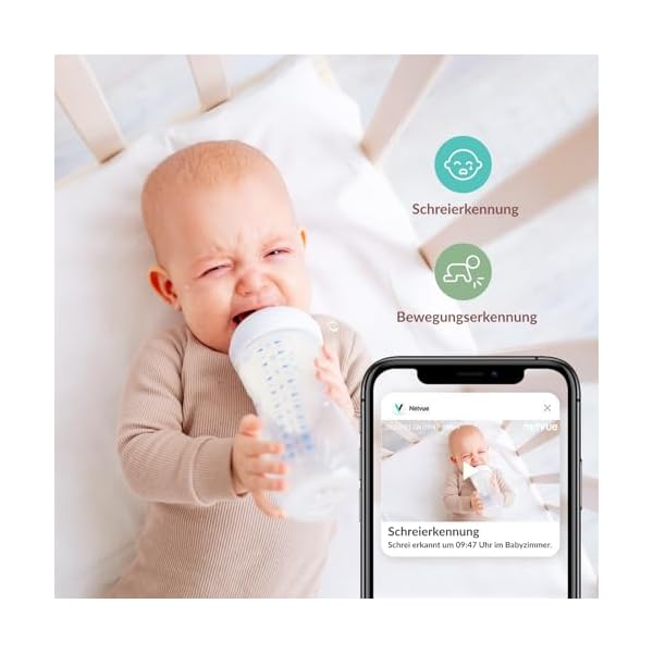 NETVUE 5 Zoll Babyphone mit Kamera, 1080P Baby Monitor mit Gegensprechen und VOX-Modus – Bild 6