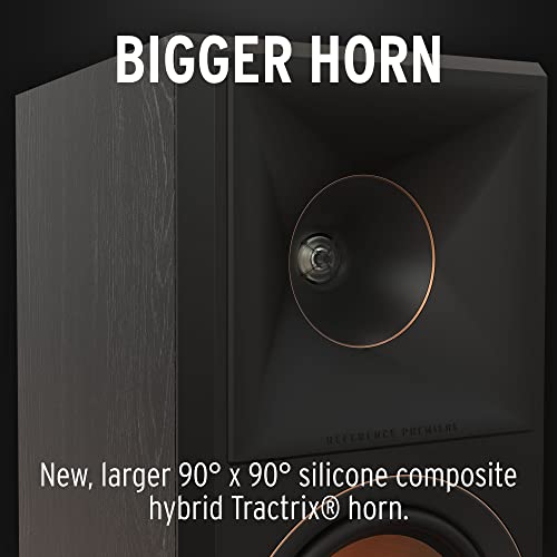 Klipsch Reference Premiere Rp-500M Ii Bookshelf Speaker Pair With Larger 90° X 90° Hybrid Tractrix® Horn, 1” Tweeter, 5.25” Cerametallic Woofers For Room-Filling Home Theater Sound In Ebony #TOP6