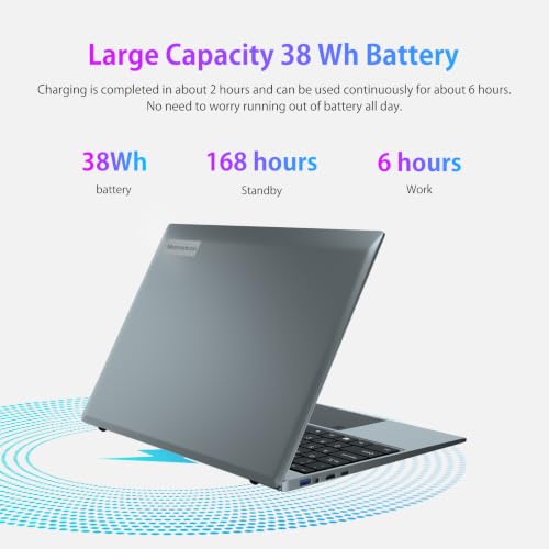 Image of 13.5 inch Laptop Computer, 3K Full HD IPS Screen, Win 11 Laptop with N4120 Quad Core Processor, 8GB RAM 256GB SSD, Backlit Keyboard, Touch ID, WiFi, USB, HDMI, Bluetooth, Type-C,webcam, slim laptops
