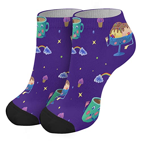 Character Mens Athletic Socks Art Casual Men's Socks Dress Sock Humor Art No Show Liner Sock For Youth #TOP1