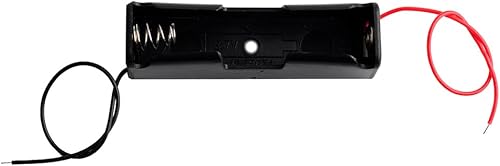 Miniatura 4 de Caja de almacenamiento de batería 18650, 1 ranura de 3.7 V, contenedor de batería de plástico negro para 18650 caja de soporte de batería con cables