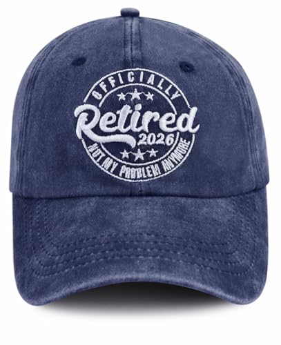 Retirement Gifts for Men Women, Happy Retirement Party Decorations Hat, Retired 2026 Baseball Cap, Christmas Birthday Gifts for Dad Mom Grandpa Grandma Navy