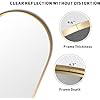 ZENIDA Wall Mirror Oval 80 x 50 cm Gold Metal Frame Modern Design Large Mirror for Hallway, Bathroom, Living Room and More