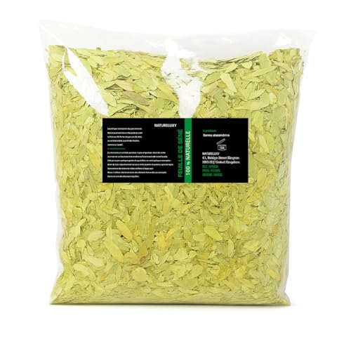 ⭐ Séné Feuilles ⭐ 500 Gr Net, Économique, Pure Puissant Purgatif & Détoxifiant, Perte de poids 100% Naturel