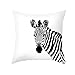 Daesar Cojines Decorativos para Sofa,Funda Cojin Sin Relleno,Patrón de Cebra Fundas de Cojines 50x50 Estampadas Negro Blanco