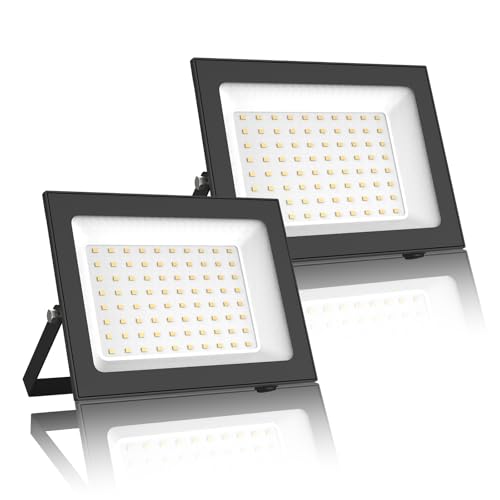Opiniones y reviews de Reflectores para exteriores , listamos los 10 mejores. 46 TIANLAI R81W100 Reflector LED Exterior 100W (Equivalente a 1000W), Paquete 2, Iluminación 7650LM, 6500K Luz Blanca Fría, IP65 Impermeable, Lampara para Exterior Apto Para Jardin,...