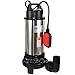 Produktbild Agora-Tec® AT- Baupumpe-C 1300W (mit Schneidwerk) Tauchpumpe für Schmutzwasser, Abwasser, für Fäkalien und organische Feststoffe mit Schwimmerschalter und max: 1,05 bar und max: 17500l/h