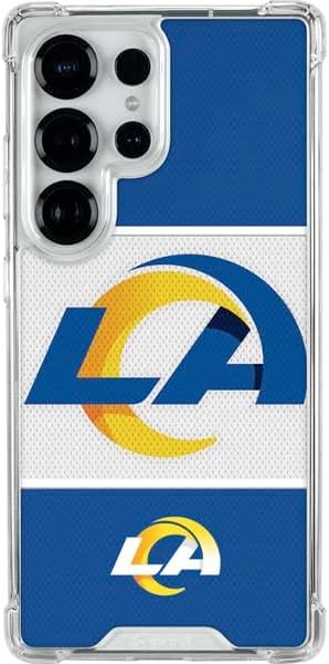 Skinit Clear Phone Case Compatible with Galaxy S25 Ultra - Officially Licensed NFL Los Angeles Rams Black & White Design