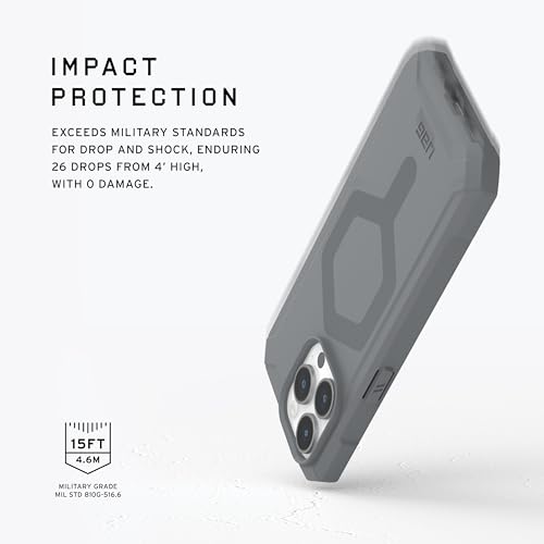 Coque iPhone 15 Pro Max UAG Essential Armor Silver MagSafe - 3