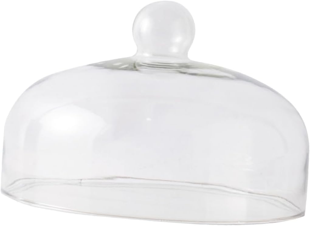 Glass Cake Dome Dust Cover Large Glass Cloche with Base for Fruit Plate and Dessert Display, Food Dust Protector for Kitchen and Dining