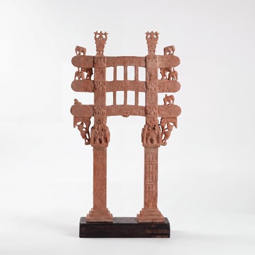 Image of Sanchi Torana Eastern Gateway | Sanchi Stupa | Sanchi Stupa Figurine | Museum-Grade Replica | Spiritual Home Decor | Premium Gifting | Torana | Buddhisms| Zen Office Decor |10 inches