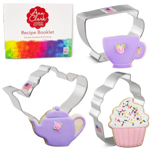Ann Clark Tea Party Cookie Cutters Set of 3