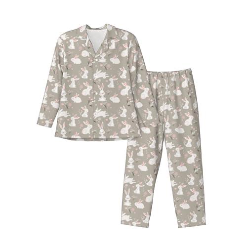 Pyjama homme imprimé floral et lapin idéal pour vos vacances en famille