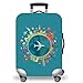 WUJIAONIAO Travel Luggage Cover Baggage Suitcase Cover Protector Skins 18-32 Inch (A15 Go Travel, S (for 18-20 inch luggage))