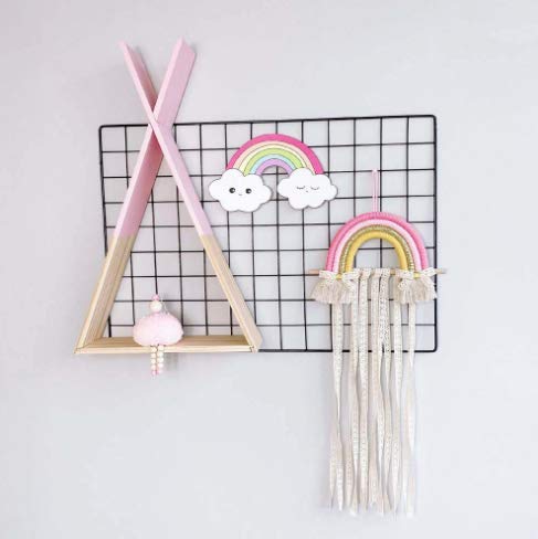 Porte-Pinces à Cheveux Arc-en-Ciel GOODCHANCEUK - Décoration Murale Fille - Range Accessoires Cheveux