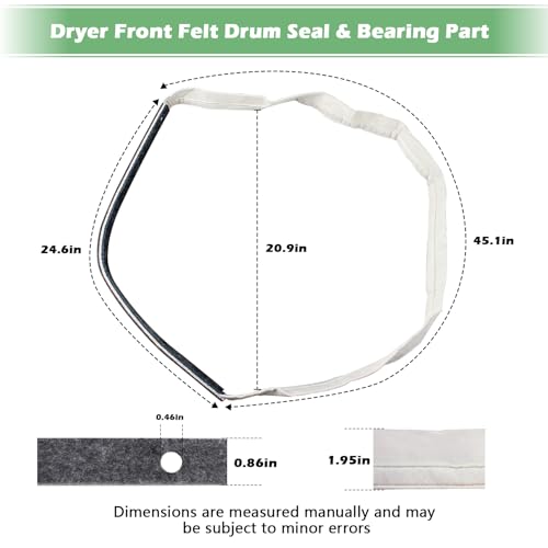 Image of W11035878 Dryer Front Felt Drum Seal & Bearing Part