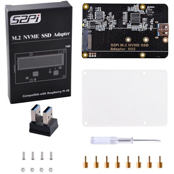 GeeekPi M.2 NVME SSD Adapter Board dla Raspberry Pi 4 Model B 1 GB /2 GB/4 GB/8 GB