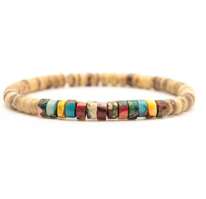 SofiaCreations Handmade Turquoise Sea Sediment Jasper Wooded Wood...