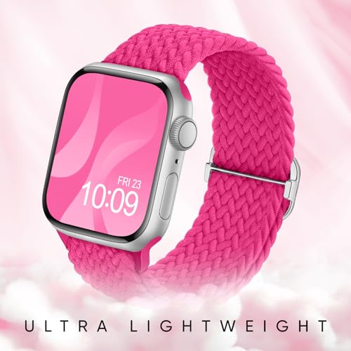 Image of 8 Pack Braided Stretchy Solo Loop Compatible with Apple Watch Bands Women