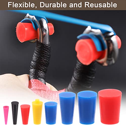 Wokape 104 Stück Hochtemperatur-Silikon-Gummi-Schutzstöpsel-Sortiment mit grüne Pulverbeschichtung Abdeckband PET-Klebeband