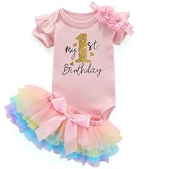 Pink Bodysuit Rainbow Skirt