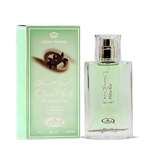 Image of Choco Musk Pistachio Eau De Parfum 50ml – Unisex Perfume for Women & Men – Long Lasting Sweet Oriental Fragrance with Amber, Vanilla, Chocolate & Cocoa Notes