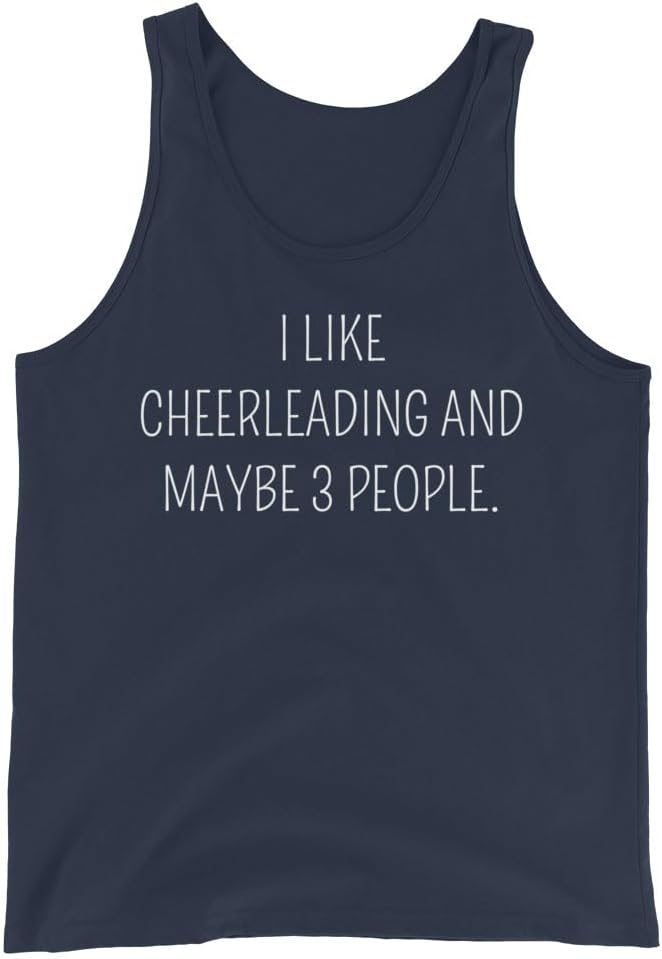 Cheerleading Tank Top, I Like Cheerleading and Maybe 3 People #25D84