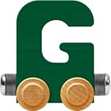 Maple Landmark NameTrains Bright Letter Car G - Made in USA (Green)
