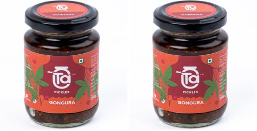 Image of Ta Gongura Pickle | 150g | Andhra Style Sorrel Leaves Achar | Cold Pressed Oil | No Preservatives | Traditional South Indian Pickle (Pack of 2)