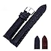 RNVNGTQAQK Leather Watchband Fit For Huawei Fit For Samsung Fit For Garmin 14/16/20/22mm Men And Women Watch Bands Durable Fashion Strap Watch Accessories(Black,16mm)