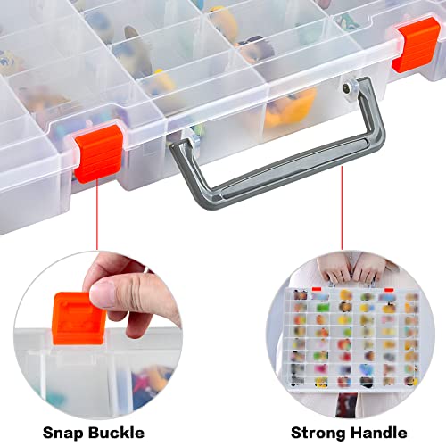 Display Case Compatible with Disney Doorables Collectible Mini Figures/ for MGA Entertainment Miniverse. Toys Storage Organizer Container for Multi Peek/ for Village Peek Characters (Box Only)--White