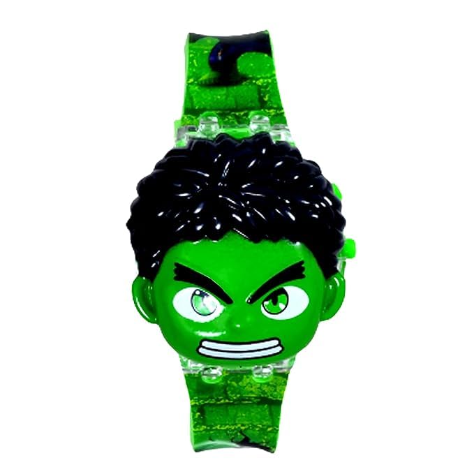 Image of Acnos Kids Edition Digital Watch - Spiderman, Captain America, Ironman, Ben10, Hulk - Disco LED Musical Watch for Boys and Girls