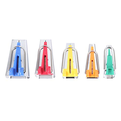 Cabilock Binding Tool for Quilting Sewing 5 Size Tape Makers Set Bias Tape Maker Sewing Machine Accessory