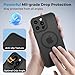 MOOYAACASE for iPhone 17 pro max Case Black， Built-in Magnetic Wallet and Full Camera Coverage case, Translucent Matte Skin, Military-Grade Protection, Wireless Charging Compatibl