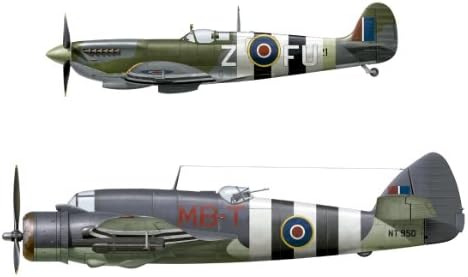 Hasegawa HAS02087 1:72 Spitfire Mk.IXc & Beaufighter Mk.X 'Operation Overlord' [Model Building KIT]