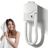 Secador De Cuerpo Y Cabello Montado En Pared, Instalación Segura En Baño Con...