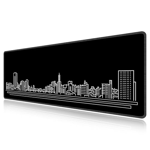 Grand tapis de souris XXL LL-COEUR noir 140x50 cm pour bureau gamer et PC