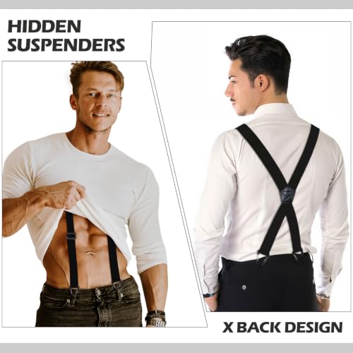 Image of Sintege X Back Hidden Suspenders for Men 1.5 Inch