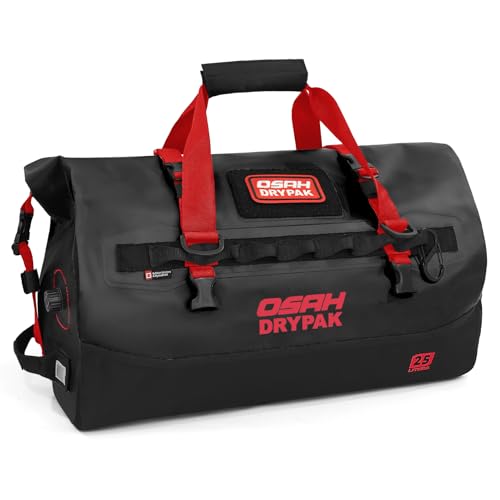 Image of OSAH DRYPAK Waterproof Duffel Bag 25L /40L /60L - Heavy-Duty Motorcycle Tail Bag, Roll-Top Dry Bag for Travel, Camping, Boating, Kayaking, Outdoor Adventure