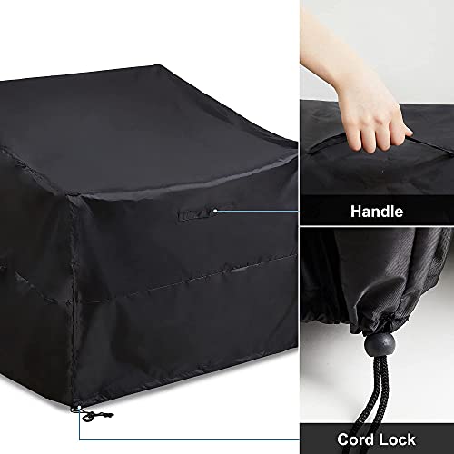 Alster Outdoor Chair Covers(2 Pack) And Patio Table And Chairs Covers, Durable And Waterproof Black Covers For Lounge Deep Seat, Rain Snow Dust Wind-Proof #TOP3