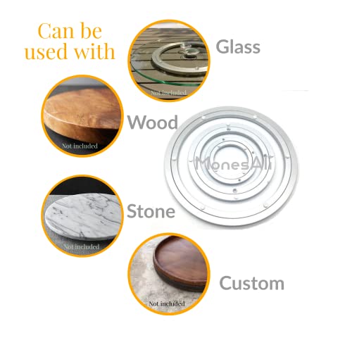 Monesali 24 Inch Lazy Susan Bearing Aluminum Turntable Ball Bearing, Heavy Duty Turner Bearing Silent Swivel Turntable Bearing For Charcuterie Board, Dining Table (24 Inch Heavy Duty) #TOP2