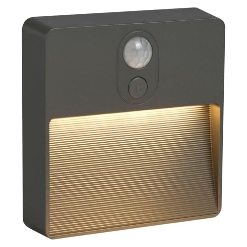 HOTUT Veilleuse à Détecteur de Mouvement, Veilleuse LED Pile, AUTO/ON/OFF, Veilleuse Enfant, Chaud/Blanc/Mixte, Veilleuse LED pour Couloir, Escalier, Cuisine, Penderie, Salon