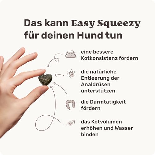 9 in 1 Analdrüsen Leckerli für Hunde mit Ballaststoffen - Easy Squeezy 120 Snacks (350g) von mammaly - gegen verstopfte Analdrüse - für festen KOT und natürliche Analdrüsenentleerung für deinen Hund