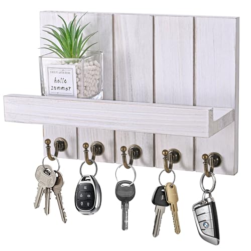 Jemyxhw Portachiavi da Parete, Porta Chiavi da Muro per Casa con 5 Ganci Oggetti Decorativi per La Casa Appendi Chiavi per Lngresso, Corridoio, Ufficio