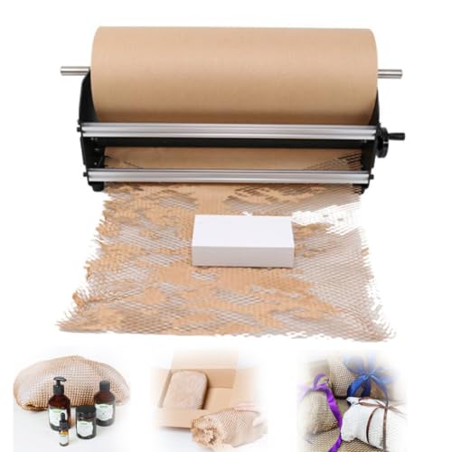 TYH Máquina Manual para Papel Alveolar, Máquina De Corte por Expansión De Cajas De Cartón Corrugado, Trituradora De Cartón, Dispensador De Papel, Máquina De Corte De Cartón para Embalaje Exprés