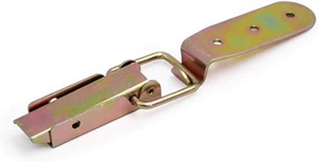 DK505 Two Kinds of Materials Spring Loaded Suitcase Chest Tool Box Locking Toggle Latch Hasp Lock Hardware 1Pcs(5pcs-505-Iron)