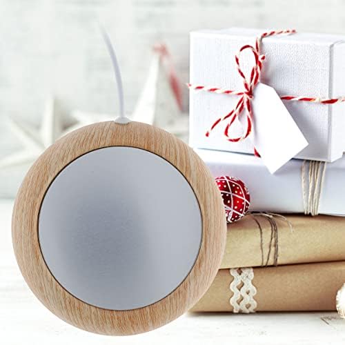 Coffee Mug Warmer, USB Electric Cup Heater Pad, Tea Beverage Mug Warmer, Cup Mug Warmer Heated Coaster, Milk Heat Insulation Plate Lightweight & Portable for Office Home Tea Coffee Milk(Light Wood)