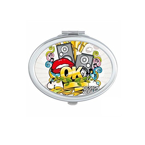 Miroir de main street art pour des retouches maquillage en voyage