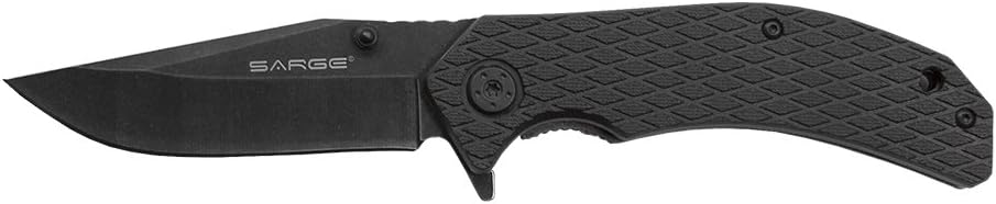 sarge knives Shadow - Stonewashed Black Folder